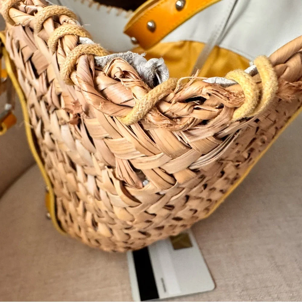 Dolce & Gabbana Woven Tote with Yellow Straps - Picture 13 of 15